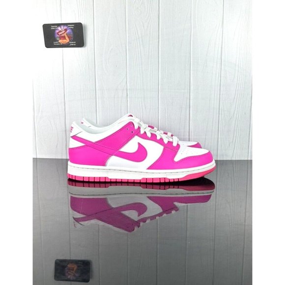 size 7y Nike Dunk Low Laser Fuchsia Pink Barbie FB9109-102 GS New Fast Ship!